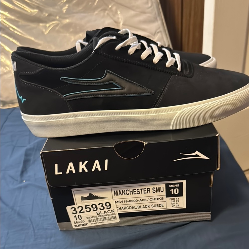 Lakai Manchester SMU Black Suede Men's Shoes-Meridian skate collaboration. Rare!